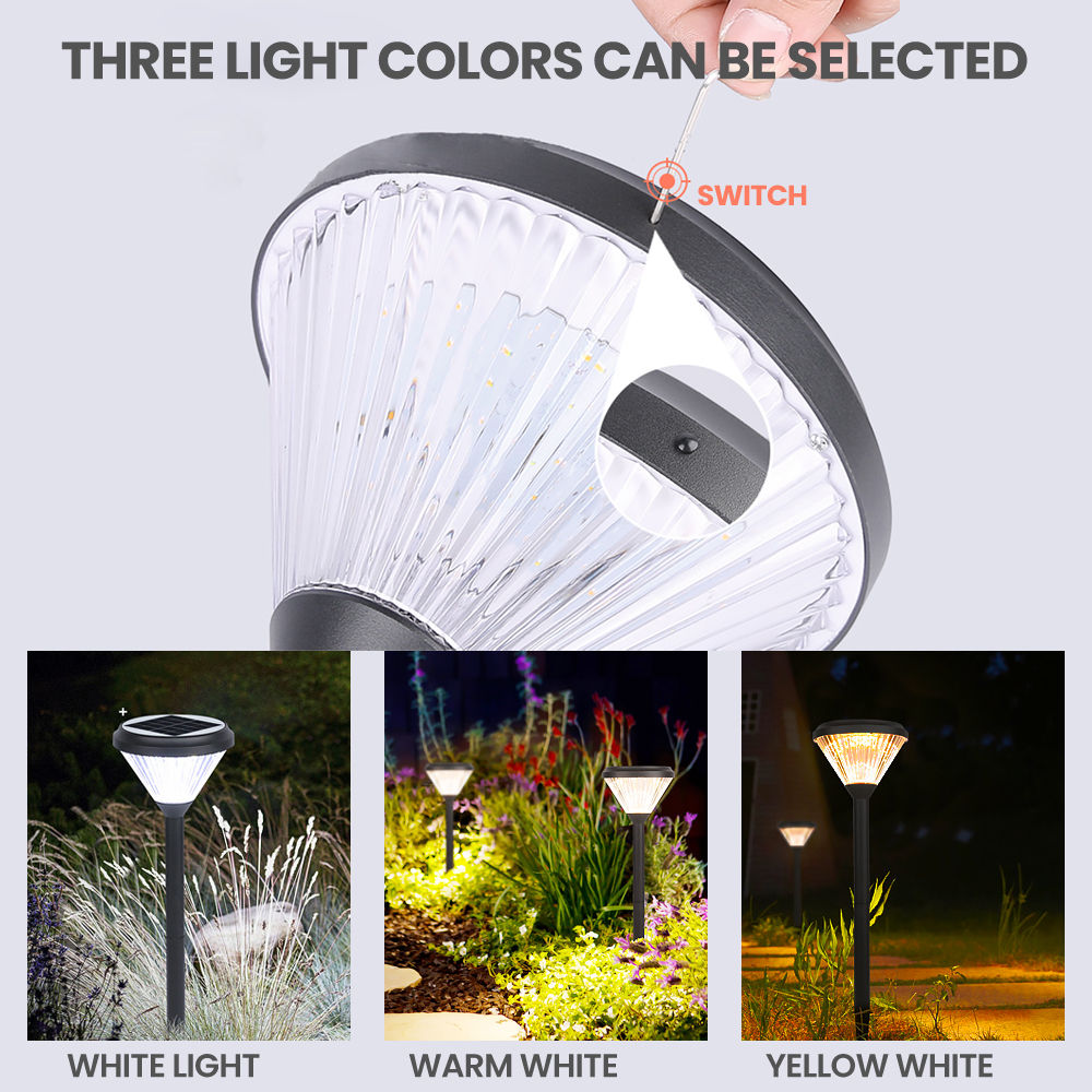 garden light led solar landscape lighting spike outdoor patio light (4)